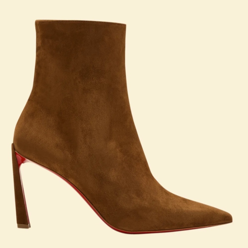NWT CHRISTIAN LOUBOUTIN SUEDE BOOTY